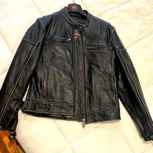 River Road, distressed, leather, motorcycle jacket, women’s medium